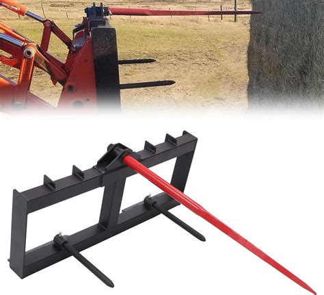 skid steer hay handling|hay spear attachment for bobcat.